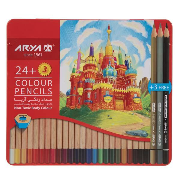 مداد رنگی 24 آریا مدل 2030