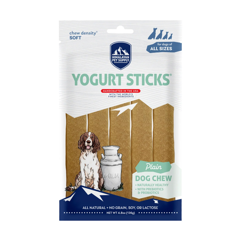 تشویقی سگ هیمالین مدل Yogurt Sticks Plain طعم ماست وزن 136 گرم