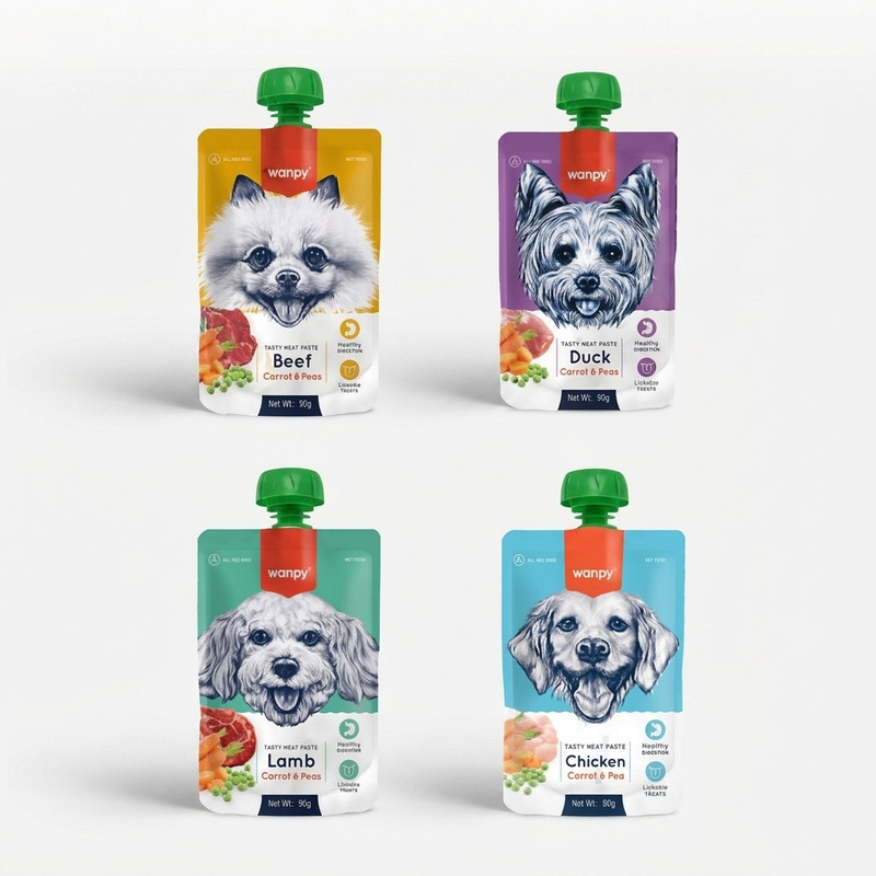 پودینگ سگ ونپی مدل Pack طعم میکس وزن 360 گرم بسته 4 عددی