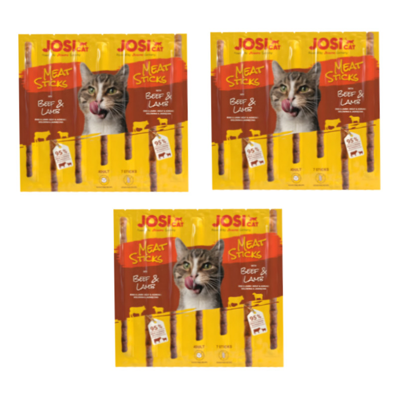 تشویقی گربه جوسرا مدل Meat Sticks Pack با طعم گوشت گاو و بره بسته 3 عددی
