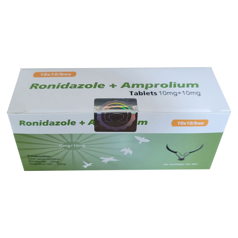 قرص مکمل  پرندگان مدل ronidazole+amprolium بسته 100 عددی